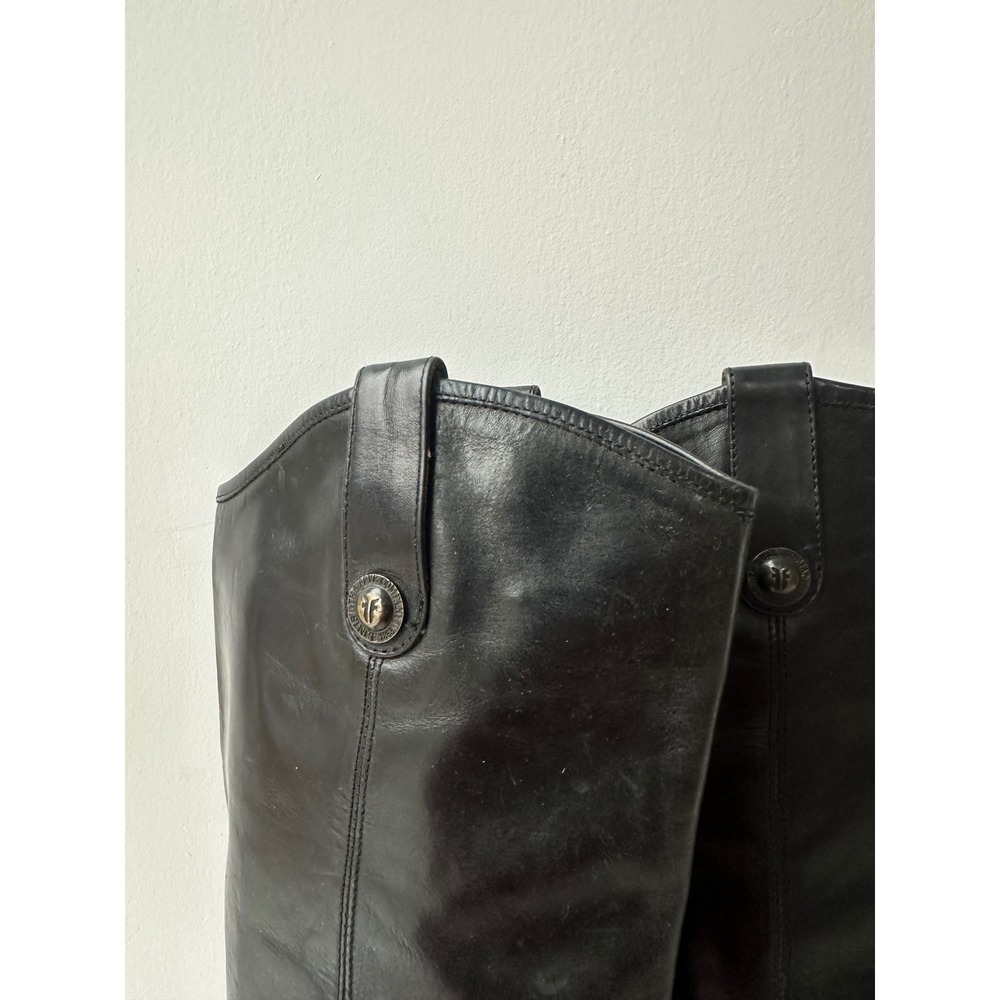 FRYE Jackie 76575 Women's 6.5B Black Leather Western Riding Boots MEXICO - Picture 5 of 14